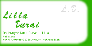 lilla durai business card